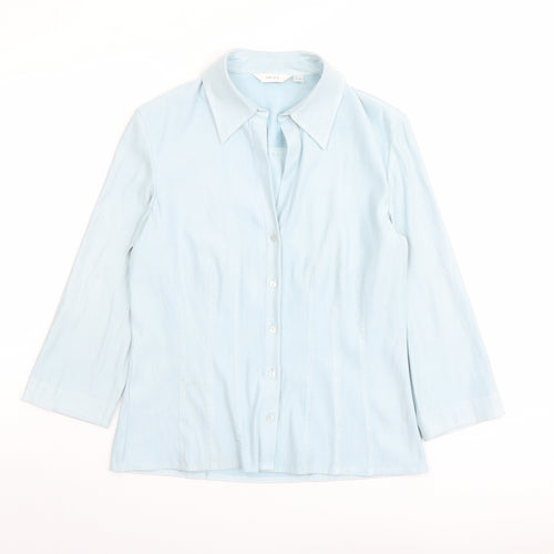 NEXT Womens Blue Polyester Camisole Button-Up Size 12 Collared