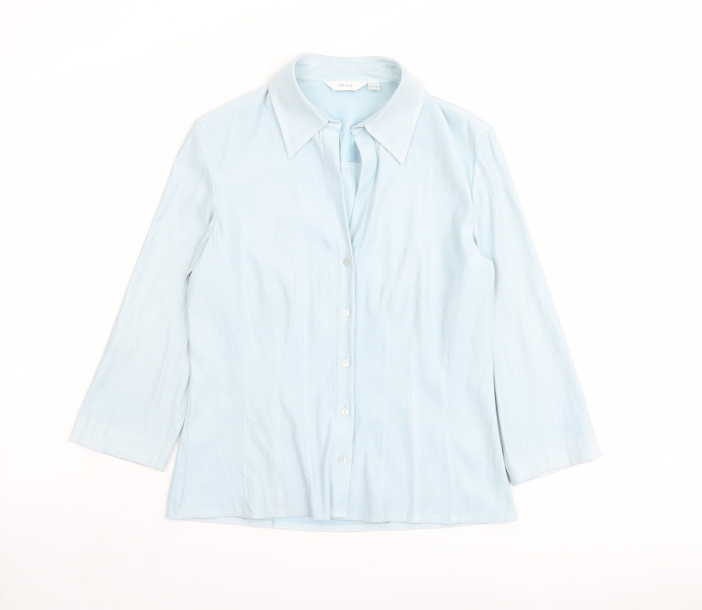 NEXT Womens Blue Polyester Camisole Button-Up Size 12 Collared