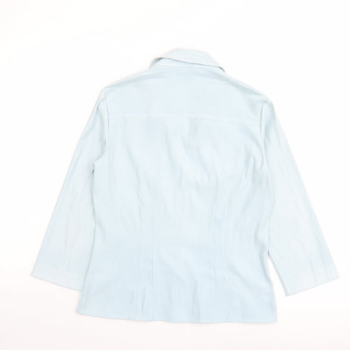NEXT Womens Blue Polyester Camisole Button-Up Size 12 Collared