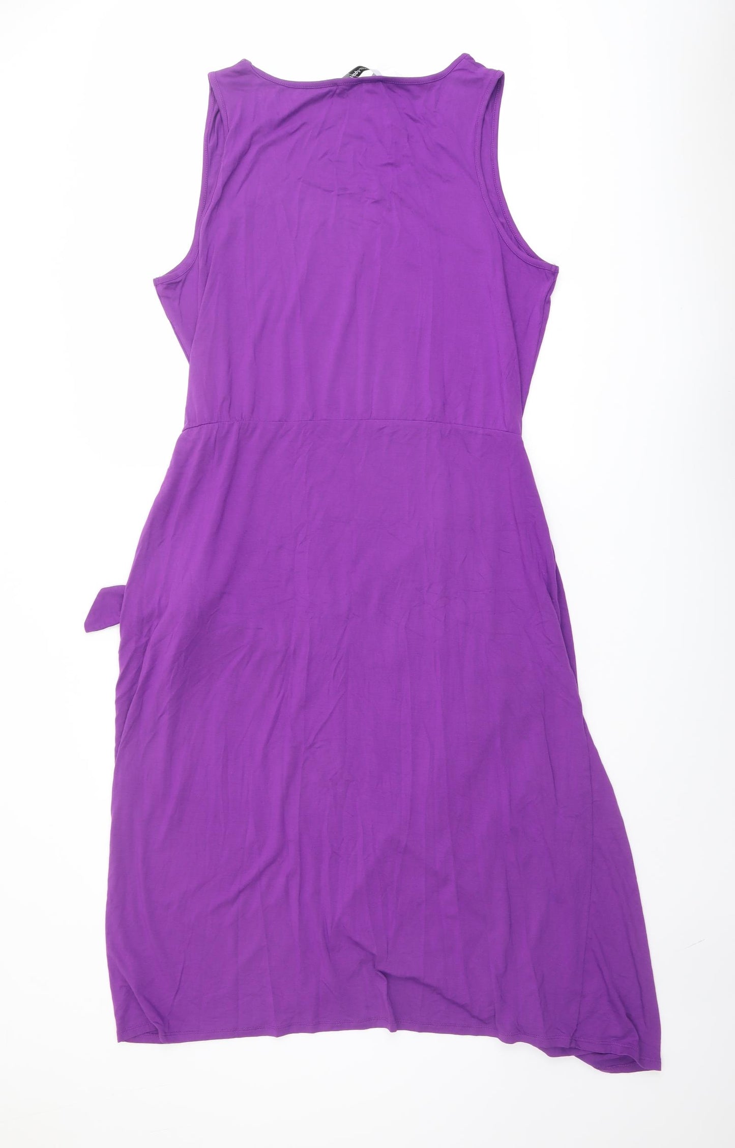 Everyday Womens Purple Viscose Shift Size 20 Round Neck Pullover