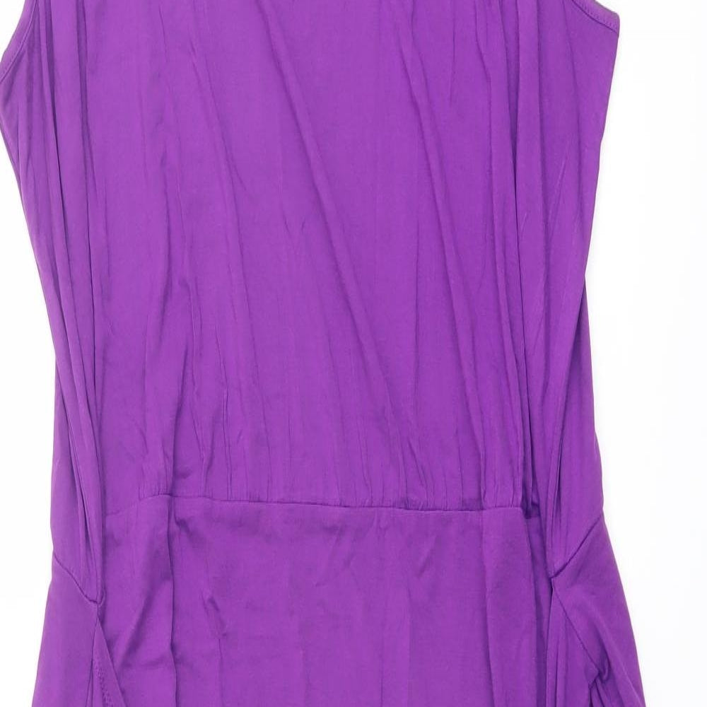 Everyday Womens Purple Viscose Shift Size 20 Round Neck Pullover