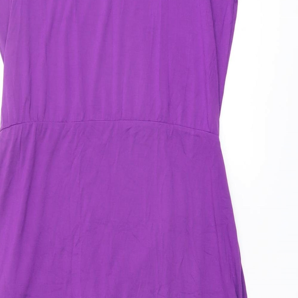 Everyday Womens Purple Viscose Shift Size 20 Round Neck Pullover