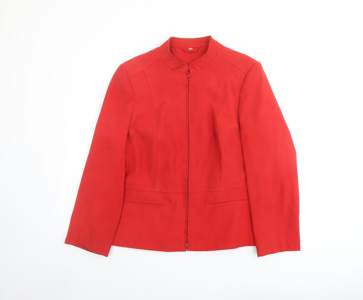 EWM Womens Red Jacket Size 14 Zip