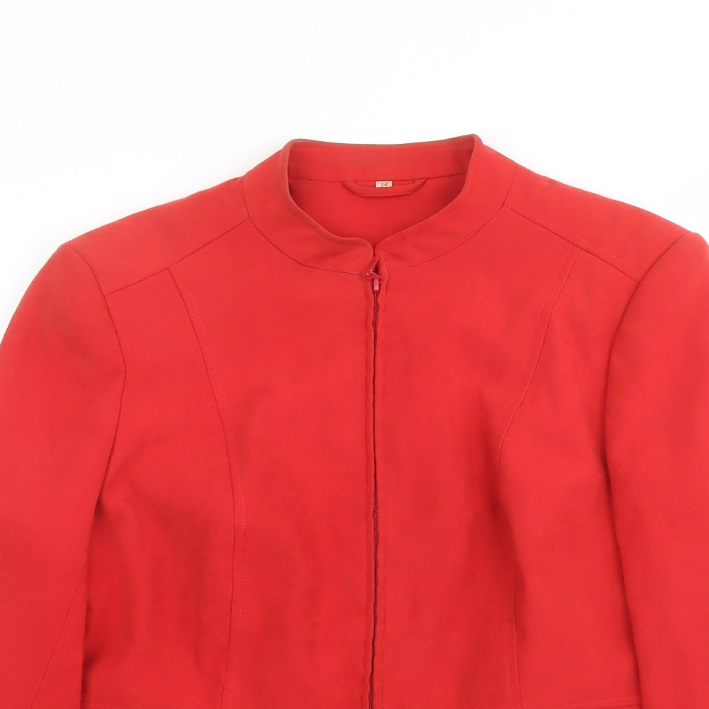 EWM Womens Red Jacket Size 14 Zip