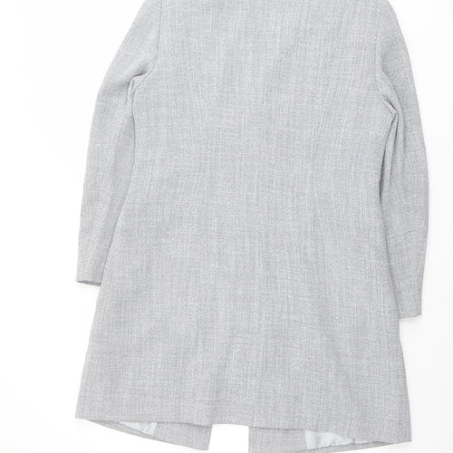 Precis Womens Grey Overcoat Coat Size 14 Button