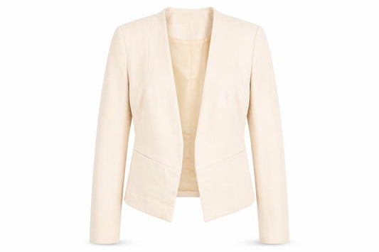 Front view of Topshop women’s pink jacket blazer, size UK 12