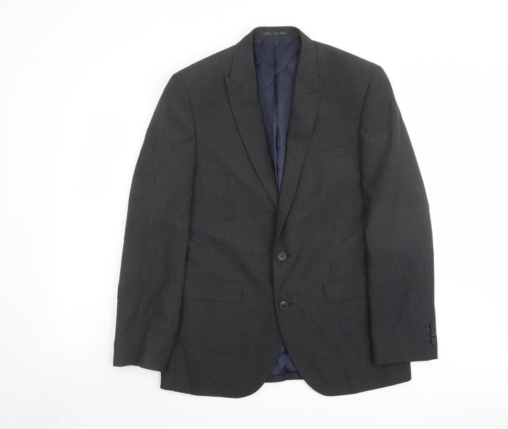 NEXT Mens Grey Polyester Jacket Suit Jacket Size 40 Regular