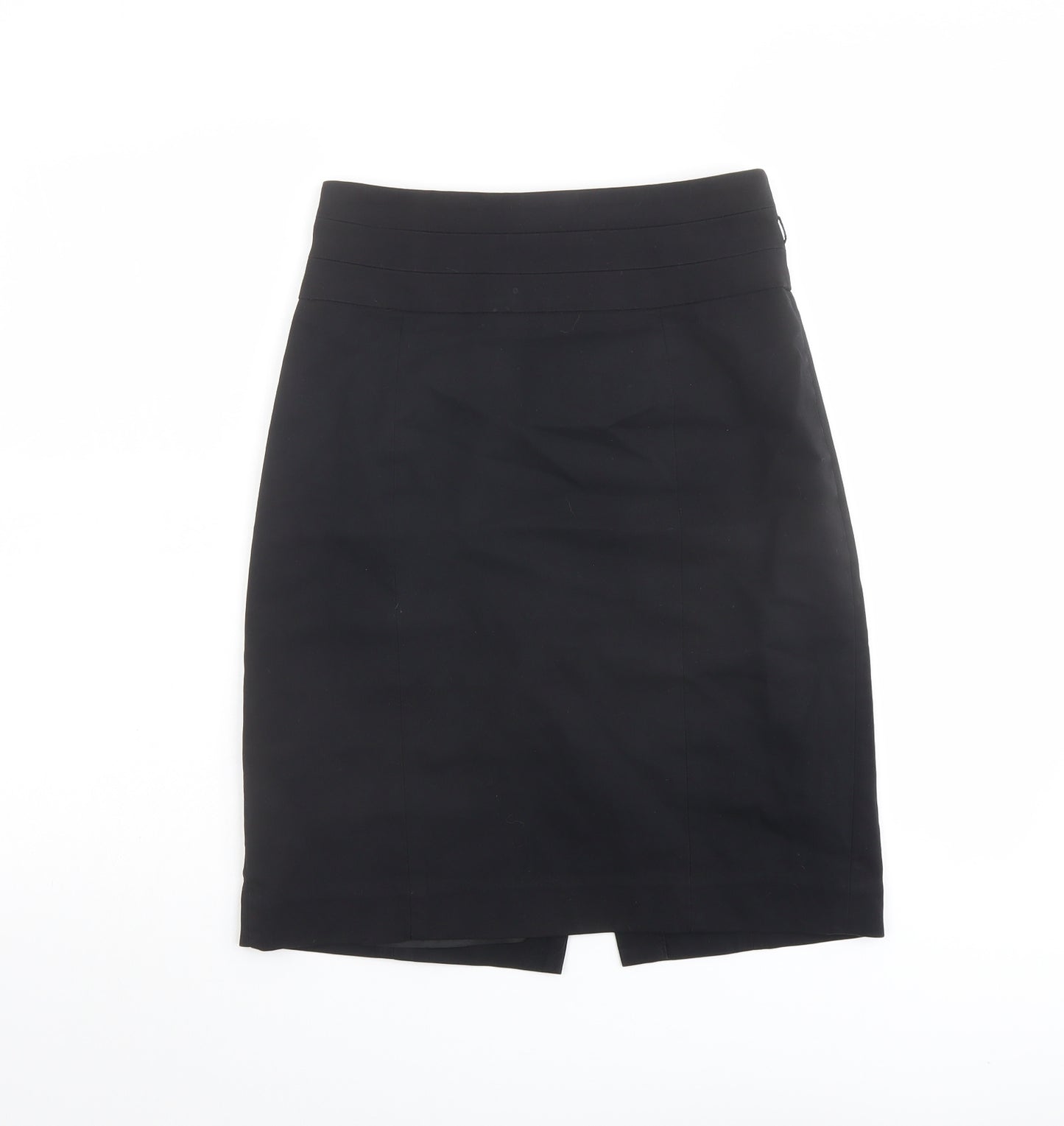 H&M Womens Black Polyester Straight & Pencil Skirt Size 6 Zip