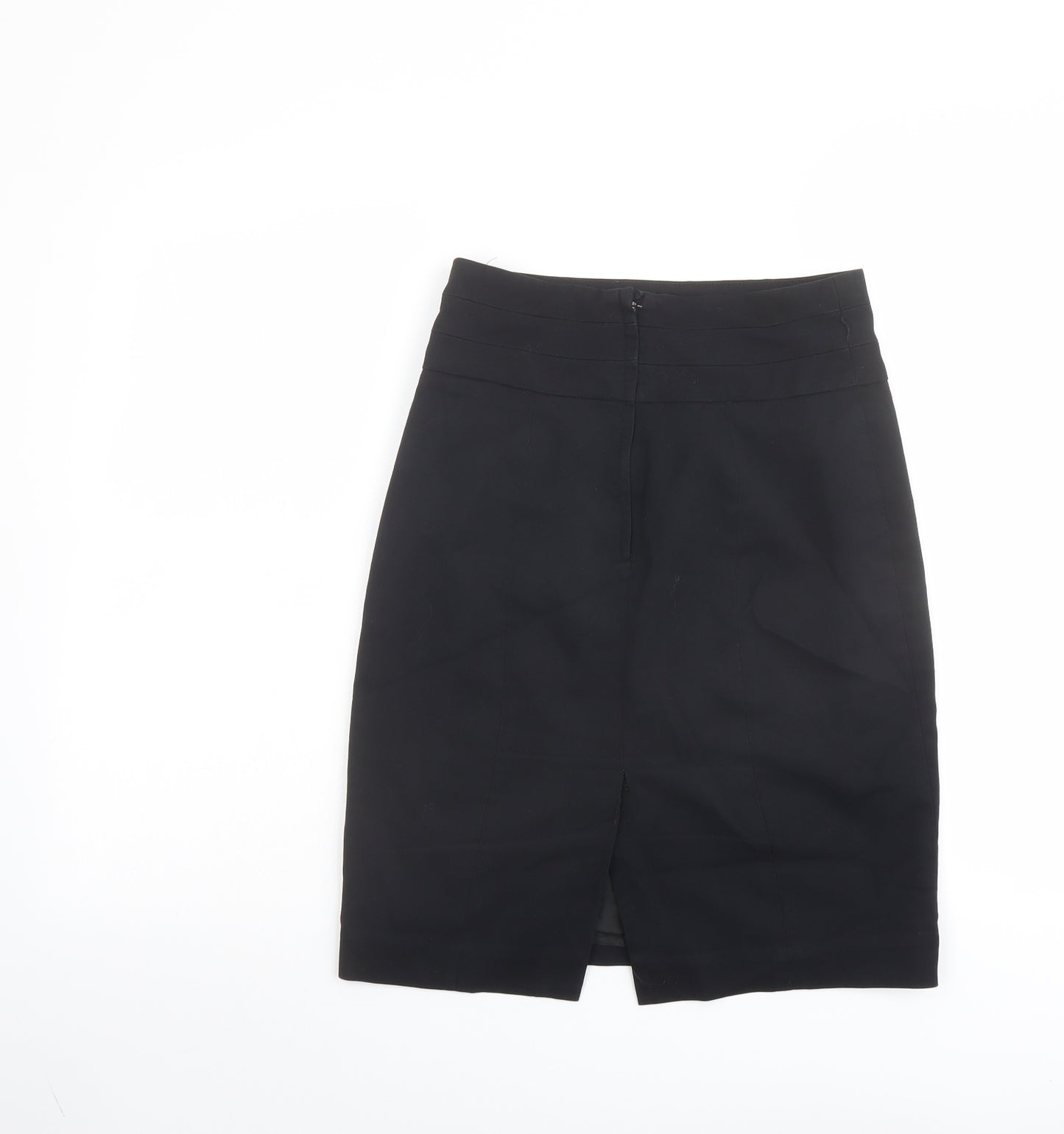H&M Womens Black Polyester Straight & Pencil Skirt Size 6 Zip