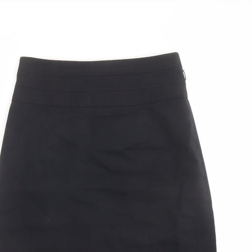 H&M Womens Black Polyester Straight & Pencil Skirt Size 6 Zip