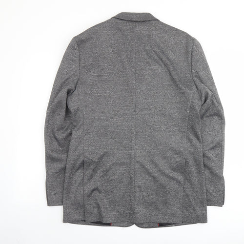 Zara Mens Grey Polyester Jacket Suit Jacket Size 42 Regular