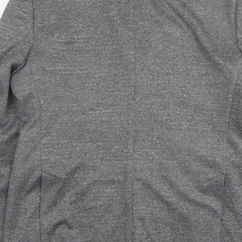 Zara Mens Grey Polyester Jacket Suit Jacket Size 42 Regular