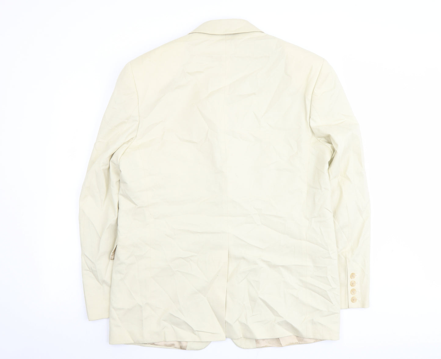Boden Mens Ivory Cotton Jacket Suit Jacket Size 42 Regular