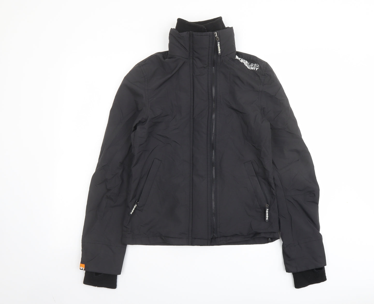 Superdry Womens Black Windbreaker Jacket Size M Zip