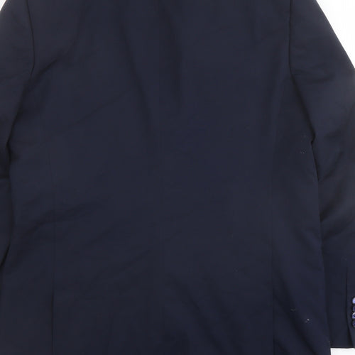 Greenwoods Mens Blue Polyester Jacket Suit Jacket Size 40 Regular