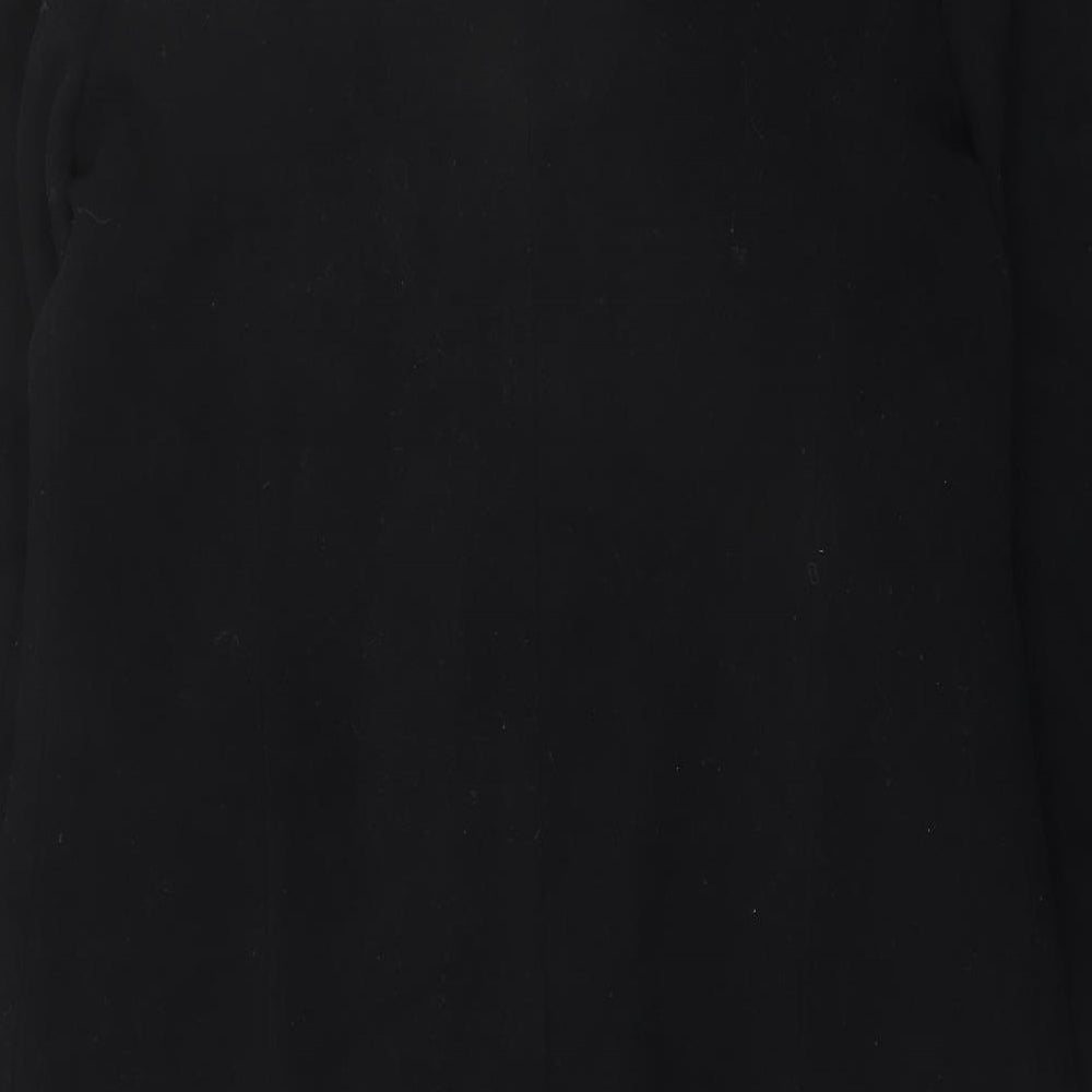 Marks and Spencer Womens Black Overcoat Coat Size 14 Button