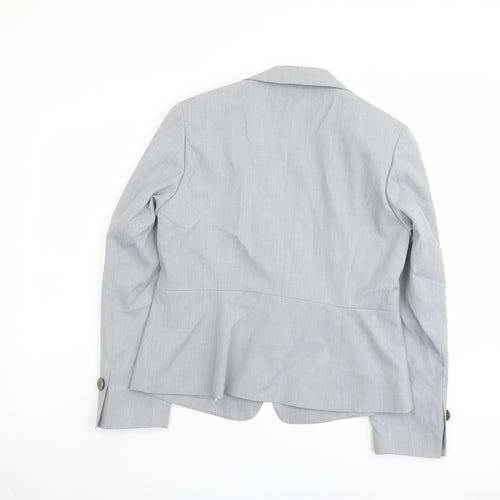 Marks and Spencer Womens Grey Jacket Blazer Size 14 Button