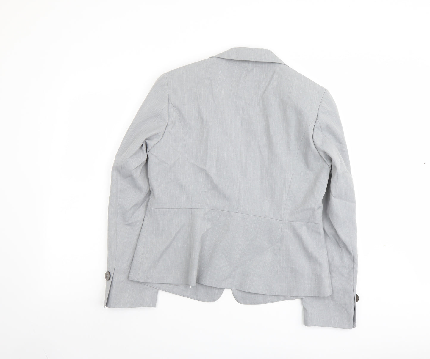 Marks and Spencer Womens Grey Jacket Blazer Size 14 Button