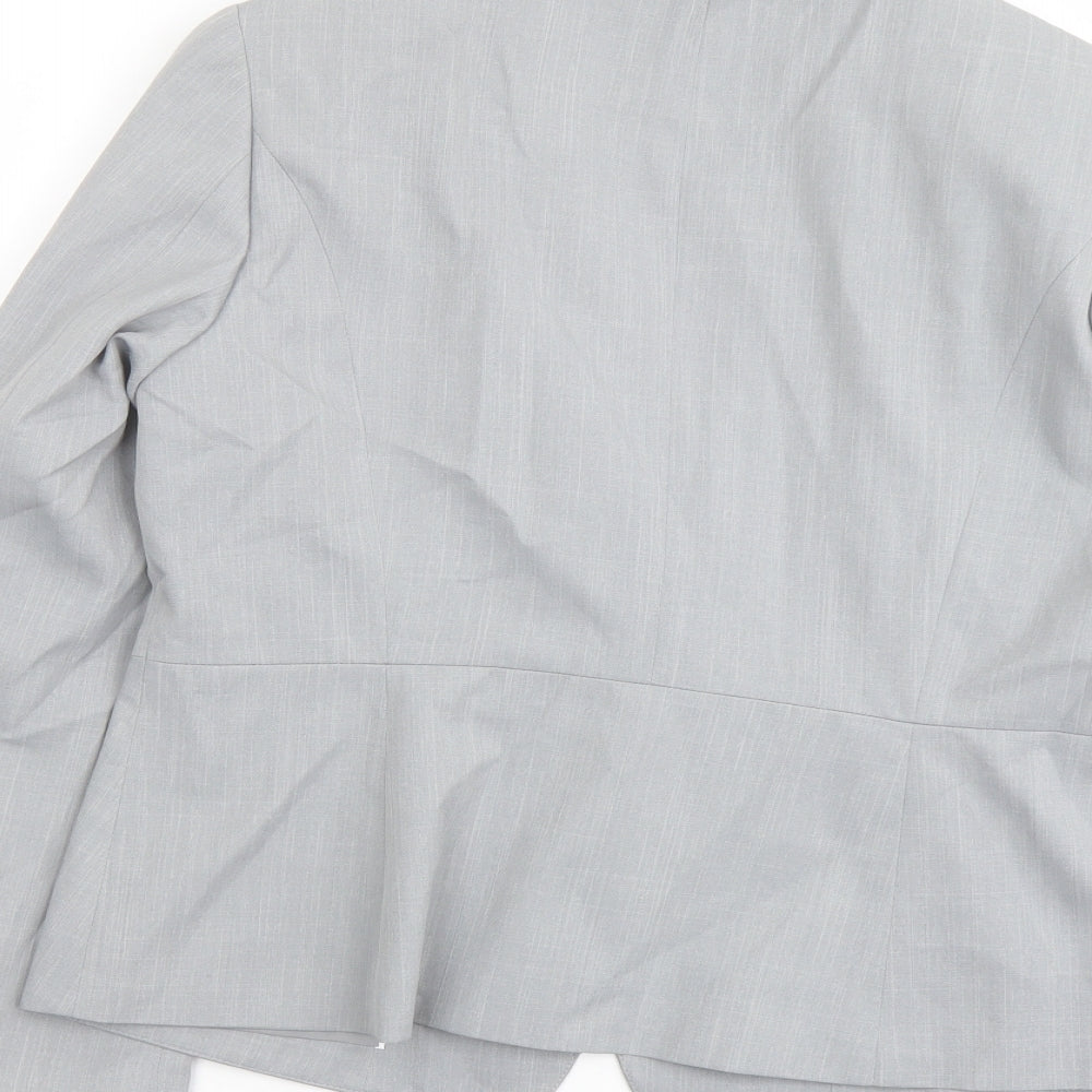 Marks and Spencer Womens Grey Jacket Blazer Size 14 Button