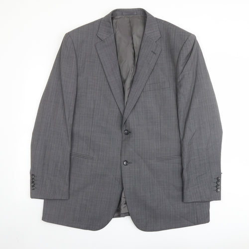 Brook Taverner Mens Grey Polyester Jacket Suit Jacket Size 46 Regular