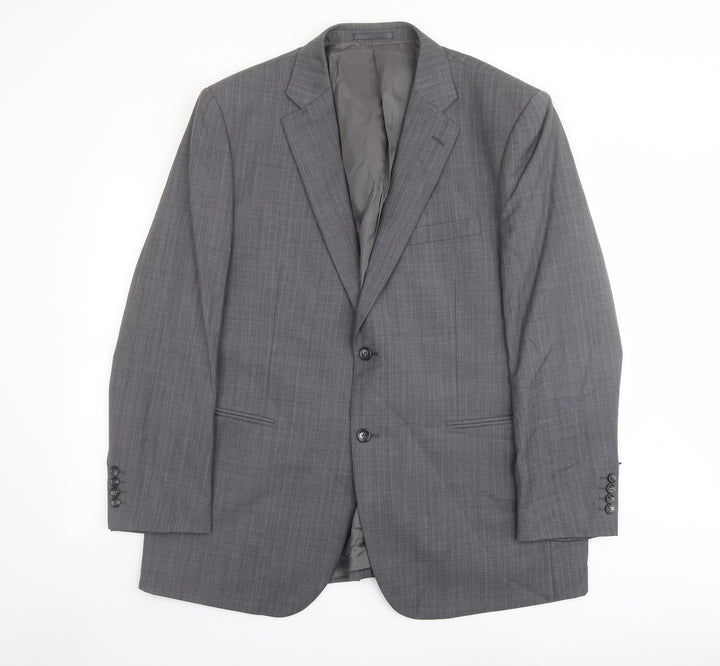 Brook Taverner Mens Grey Polyester Jacket Suit Jacket Size 46 Regular