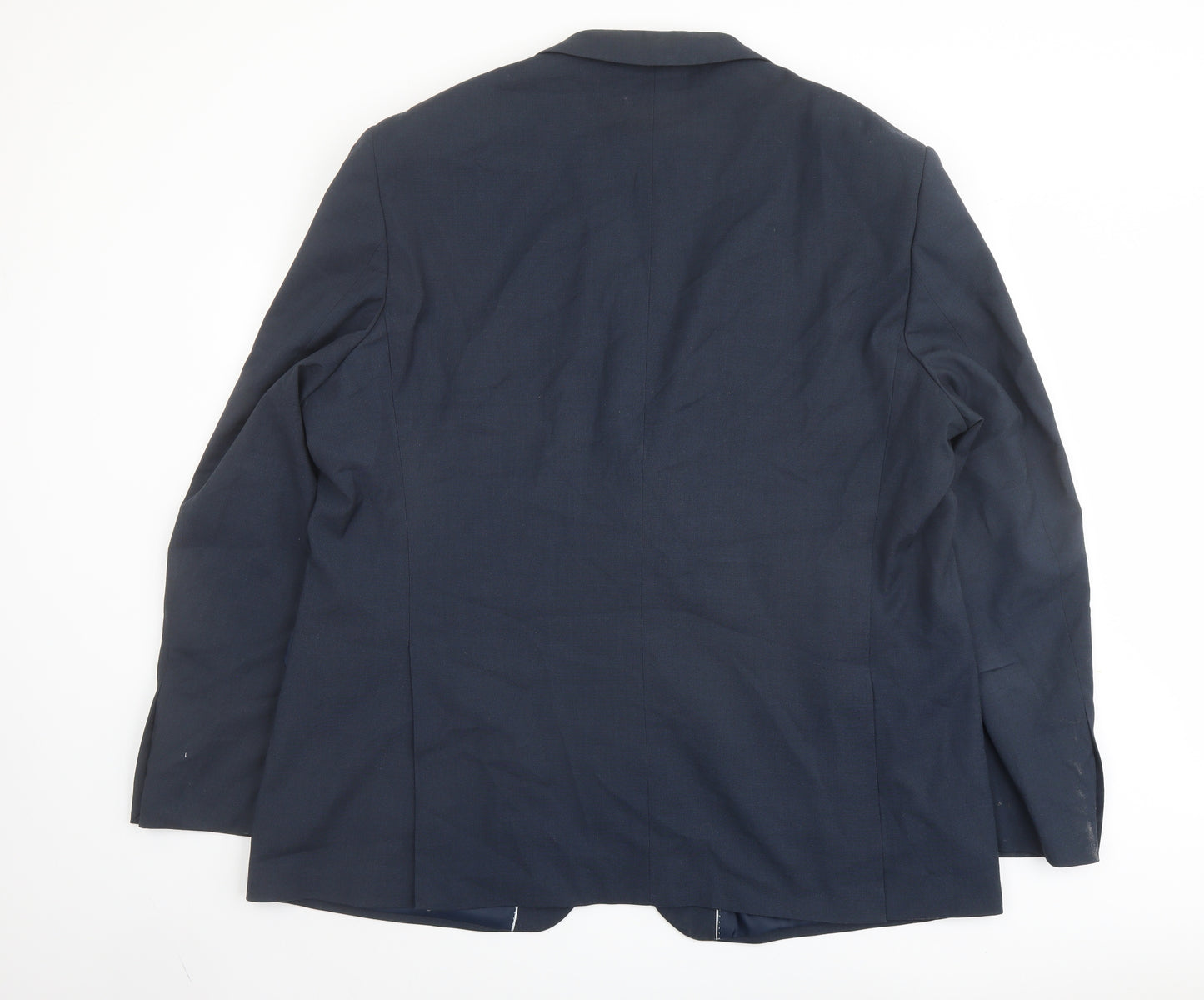 Dehavilland Mens Blue Polyester Jacket Suit Jacket Size 50 Regular