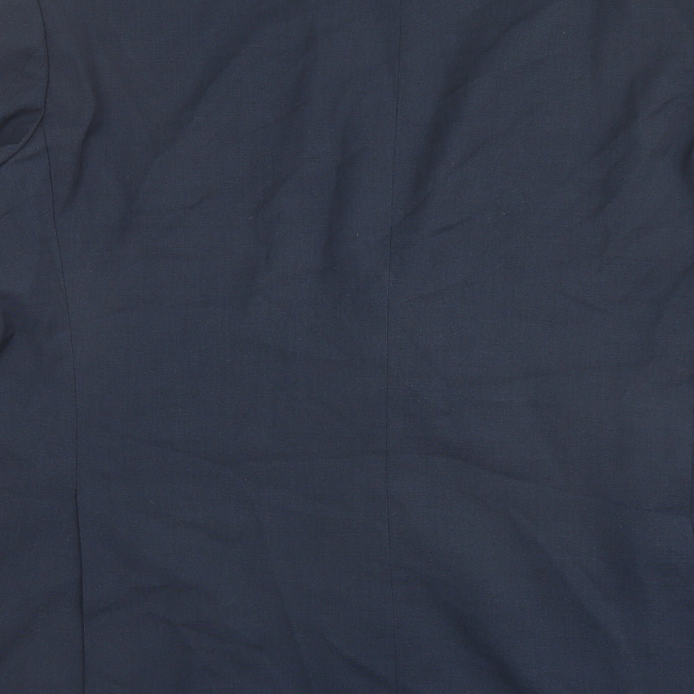 Dehavilland Mens Blue Polyester Jacket Suit Jacket Size 50 Regular