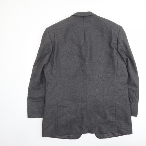 Lino Verra Mens Grey Polyester Jacket Suit Jacket Size 48 Regular
