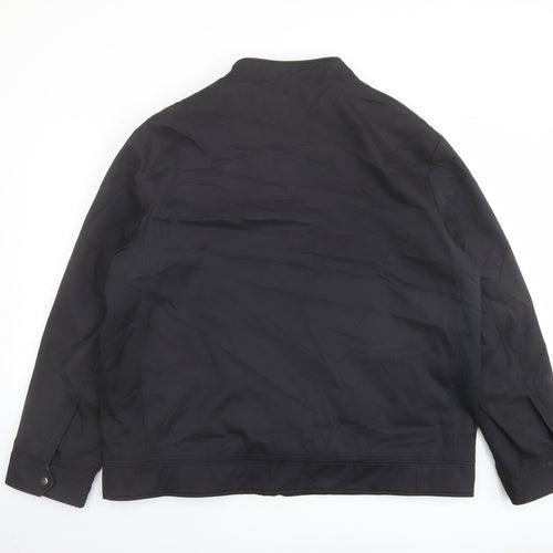 Austin Reed Mens Black Bomber Jacket Coatigan Size XL Zip