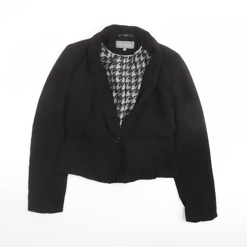 Marks and Spencer Womens Black Jacket Blazer Size 10 Button