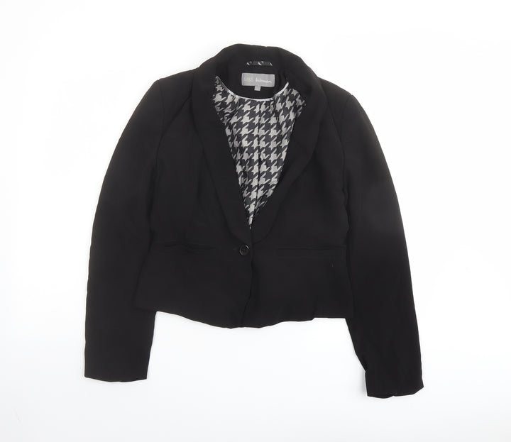 Marks and Spencer Womens Black Jacket Blazer Size 10 Button