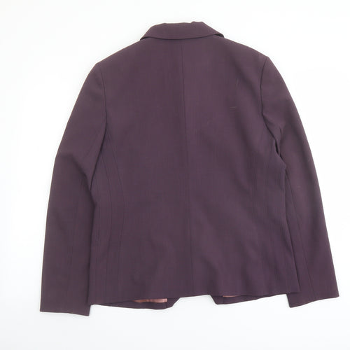 Lakeland Womens Purple Jacket Blazer Size 14 Button
