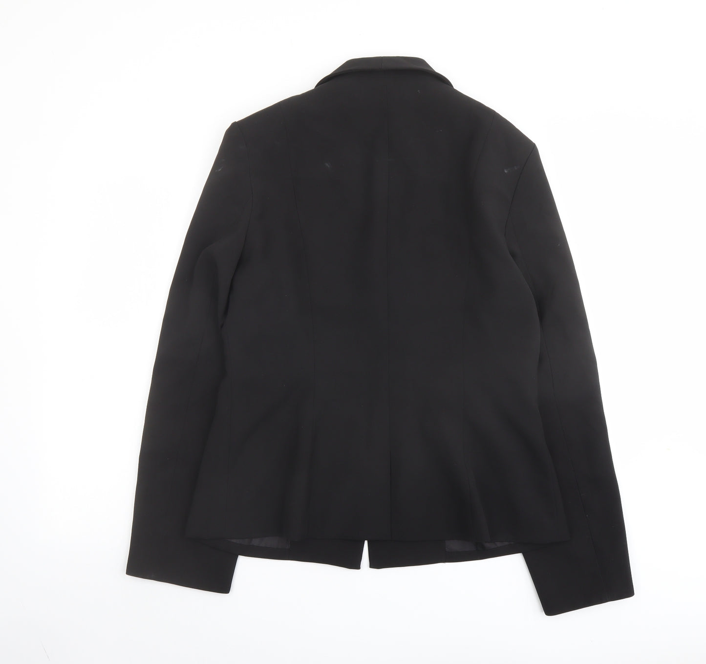 4TH Reckless Womens Black Polyester Jacket Blazer Size 14
