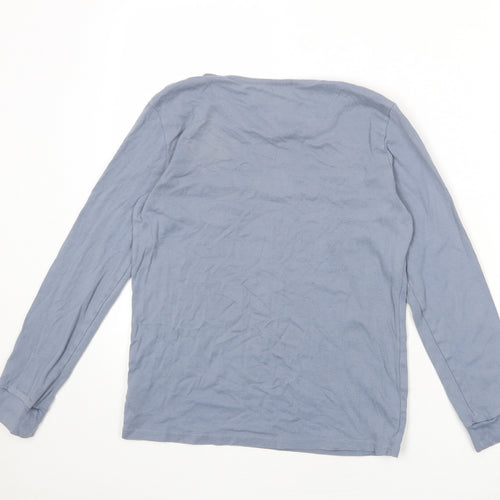 Marks and Spencer Girls Blue Cotton Basic T-Shirt Size 14-15 Years Round Neck Pullover - Be Kind