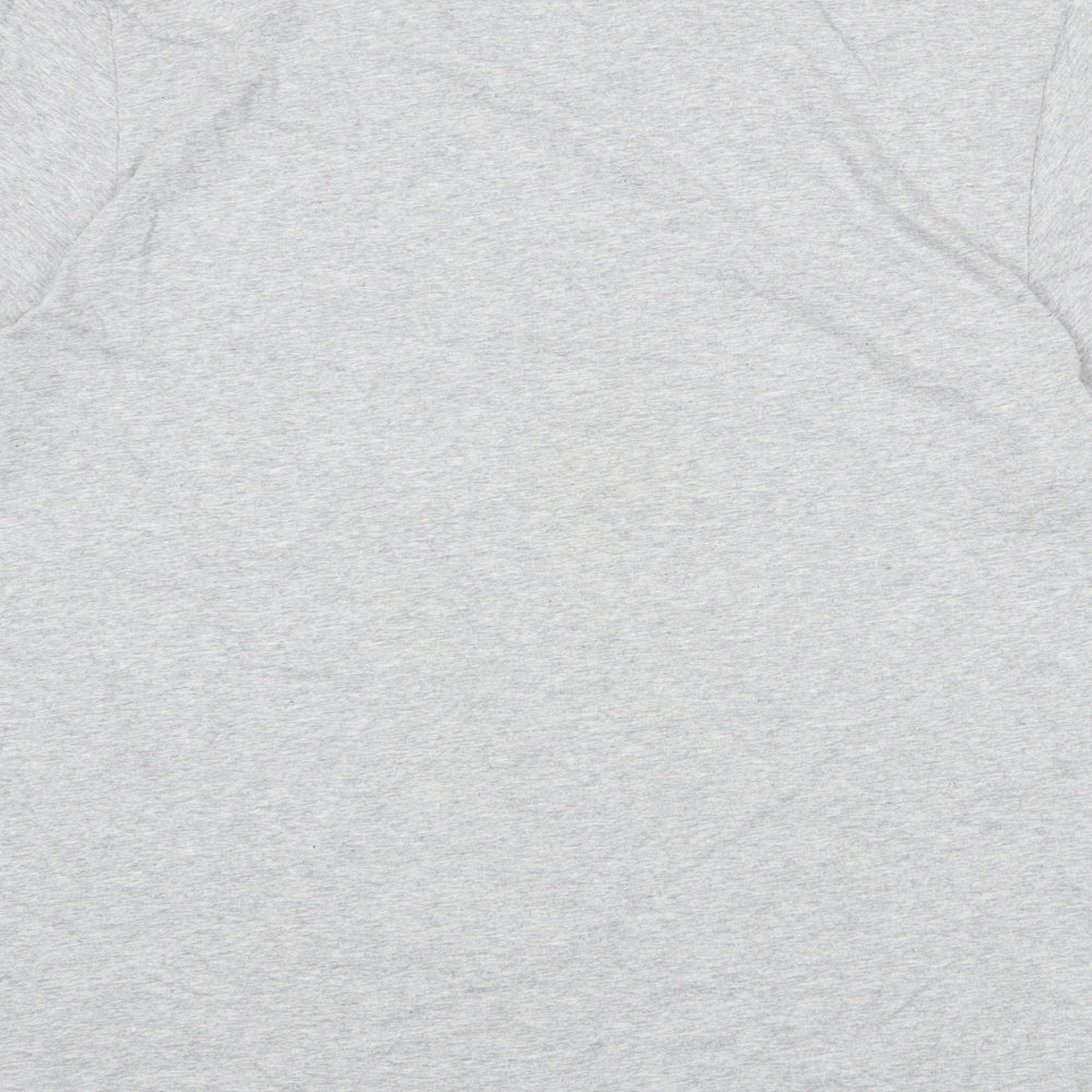 NEXT Mens Grey Cotton T-Shirt Size L Round Neck