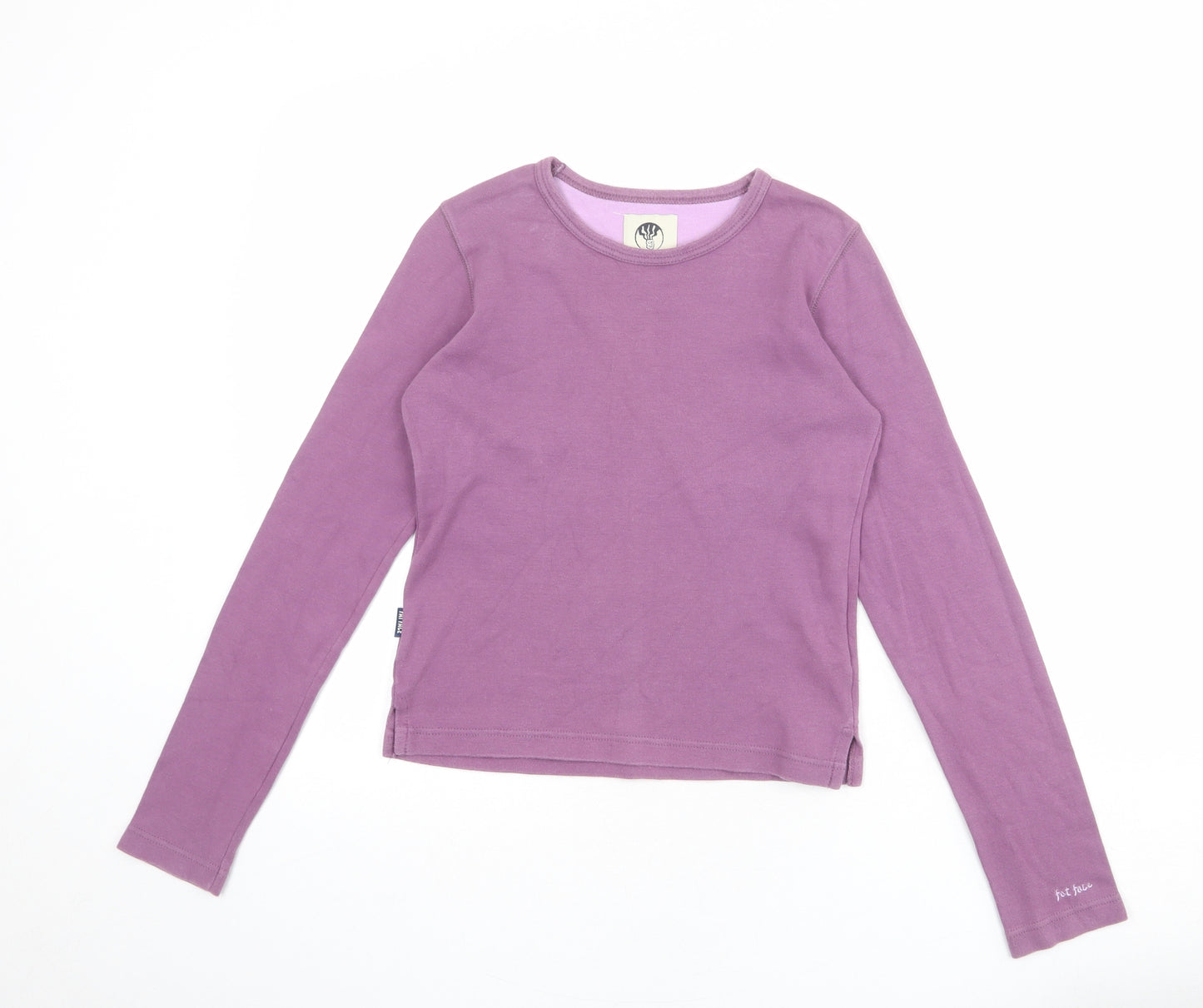 Fat Face Womens Purple 100% Cotton Basic T-Shirt Size 8 Crew Neck