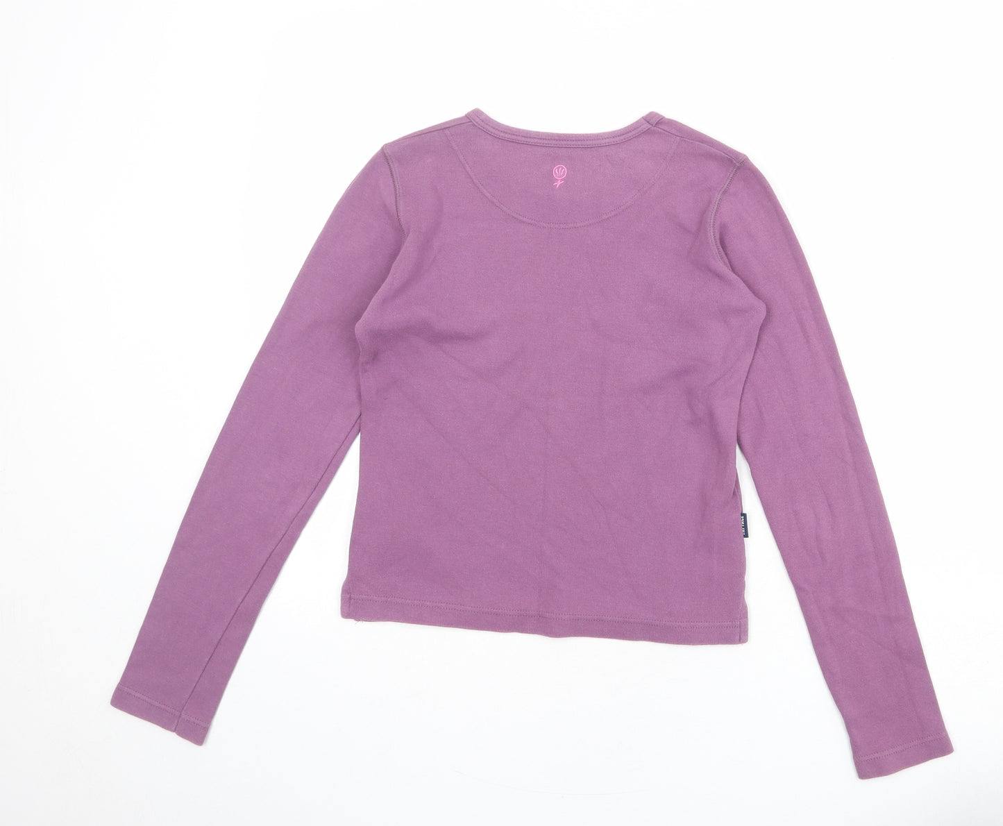 Fat Face Womens Purple 100% Cotton Basic T-Shirt Size 8 Crew Neck