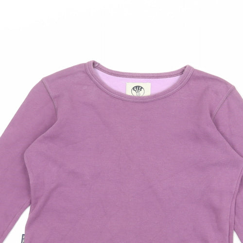 Fat Face Womens Purple 100% Cotton Basic T-Shirt Size 8 Crew Neck