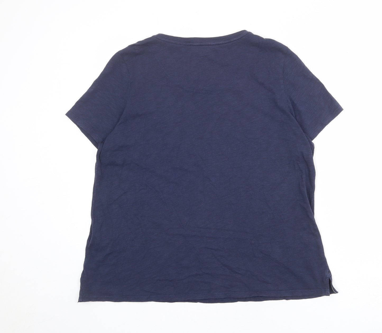 Joules Womens Blue Cotton Basic T-Shirt Size 18 Round Neck - Bee