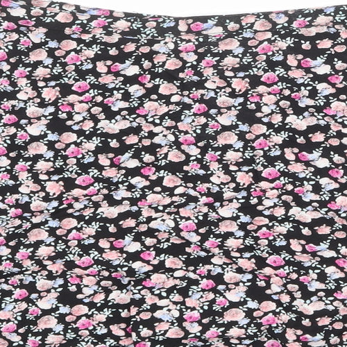 Divided by H&M Womens Multicoloured Floral Viscose Mini Skirt Size 12 Button