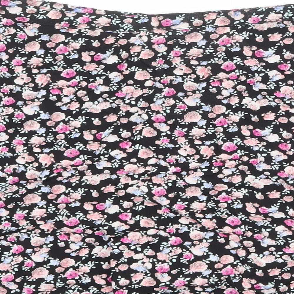 Divided by H&M Womens Multicoloured Floral Viscose Mini Skirt Size 12 Button