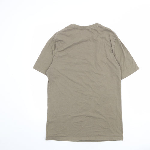 Marks and Spencer Mens Brown Cotton T-Shirt Size S Round Neck