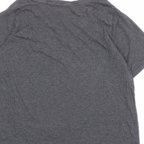 Marks and Spencer Womens Grey Cotton Basic T-Shirt Size 22 Boat Neck