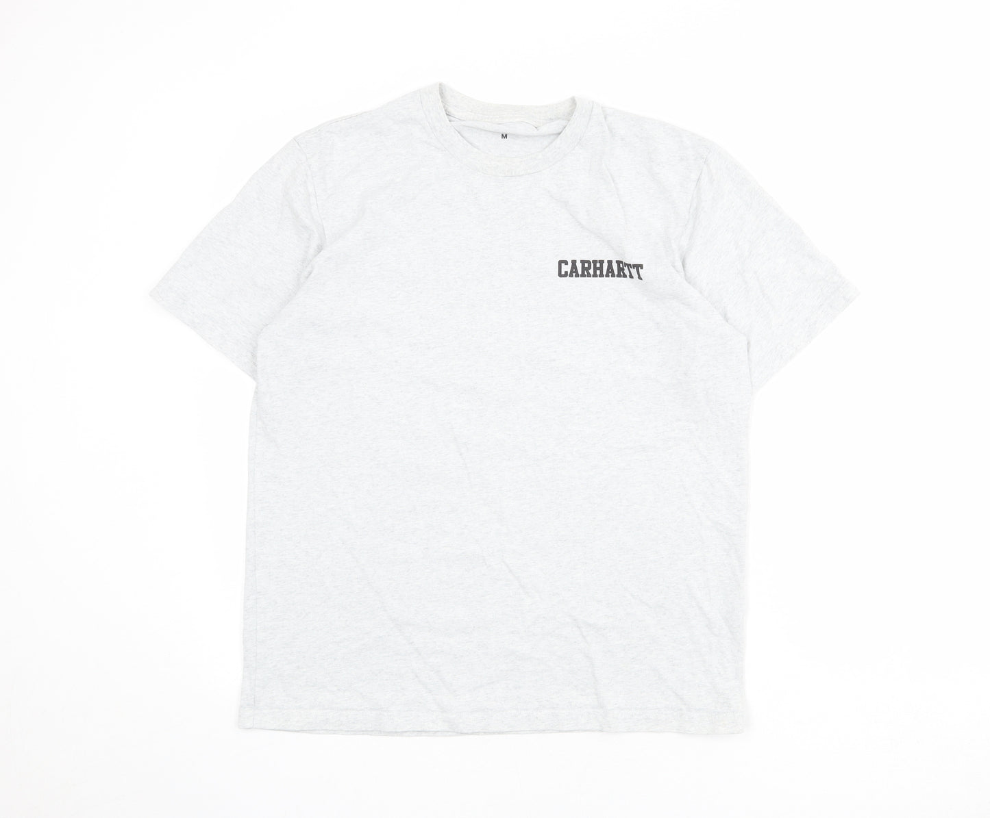 Carhartt Mens Grey Polyester T-Shirt Size M Round Neck