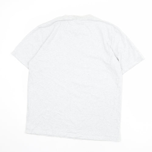 Carhartt Mens Grey Polyester T-Shirt Size M Round Neck
