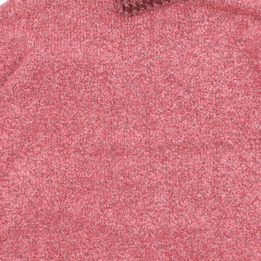 Joe Browns Womens Pink Roll Neck Acrylic Pullover Jumper Size 18