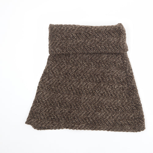 Per Una Womens Brown Geometric Mohair A-Line Skirt Size S
