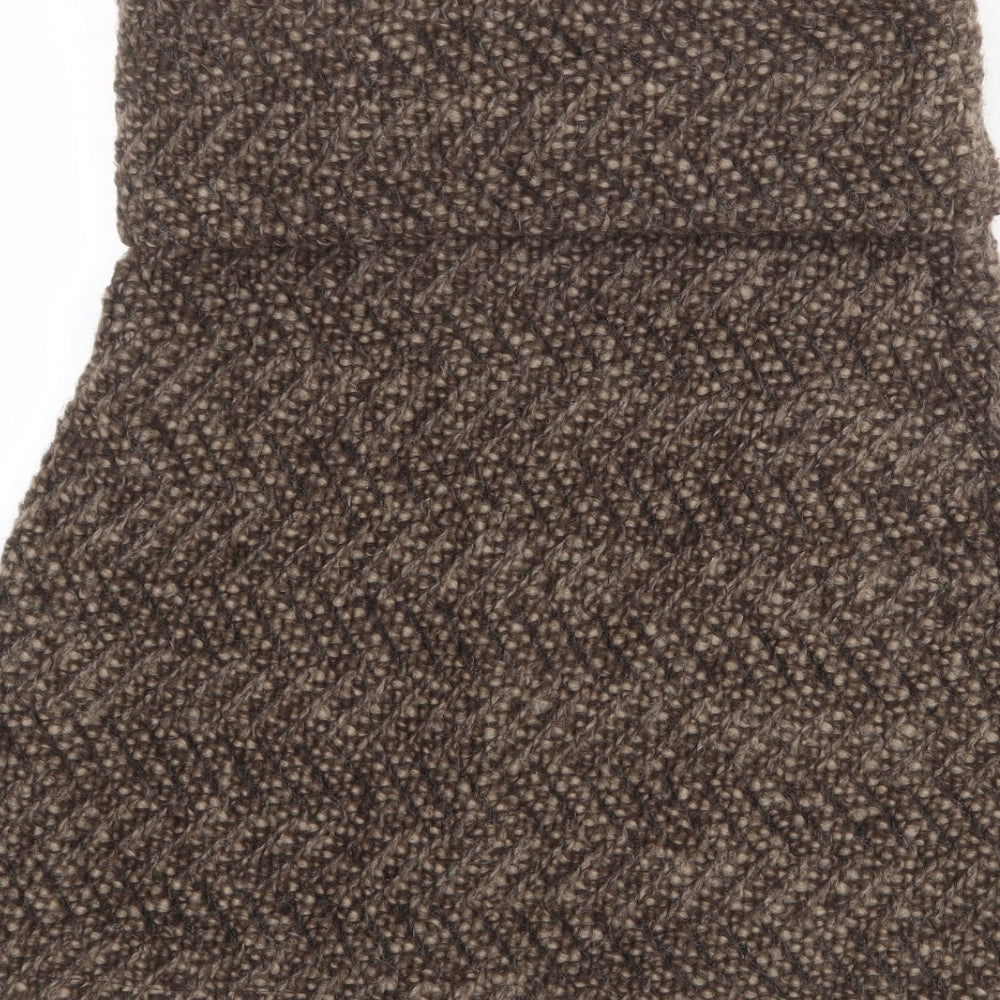 Per Una Womens Brown Geometric Mohair A-Line Skirt Size S