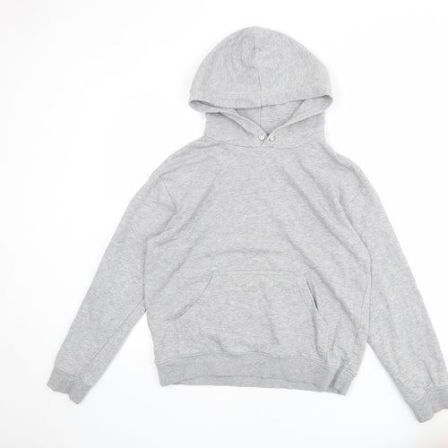 H&M Womens Grey Cotton Pullover Hoodie Size XS Pullover