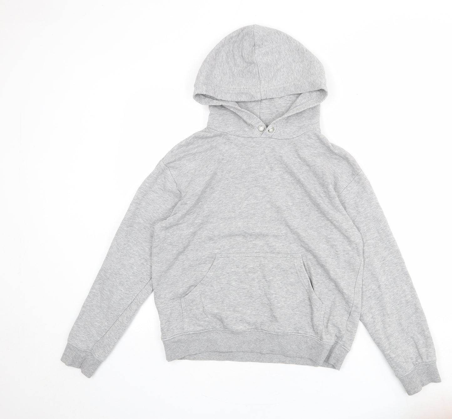 H&M Womens Grey Cotton Pullover Hoodie Size XS Pullover